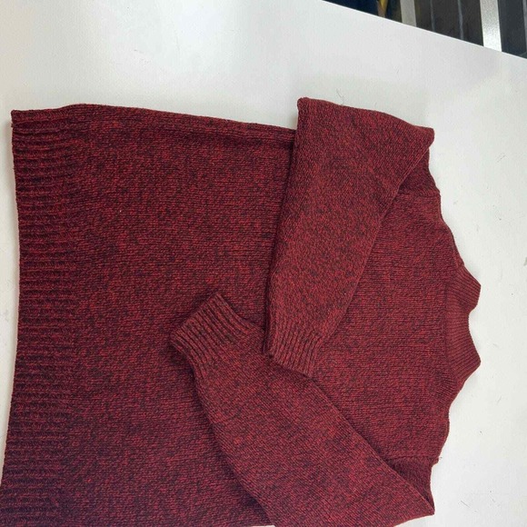 L.L. Bean Men's Burgundy Pullover Lambs Wool Button Knitted‎ Sweater L - Picture 15 of 16